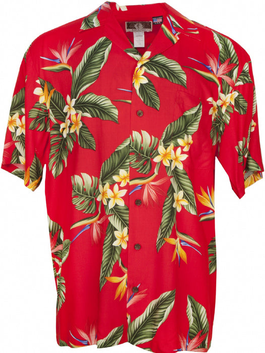 RJC Men's Bird of Paradise  Aloha 100% Rayon Hawaiian Shirt