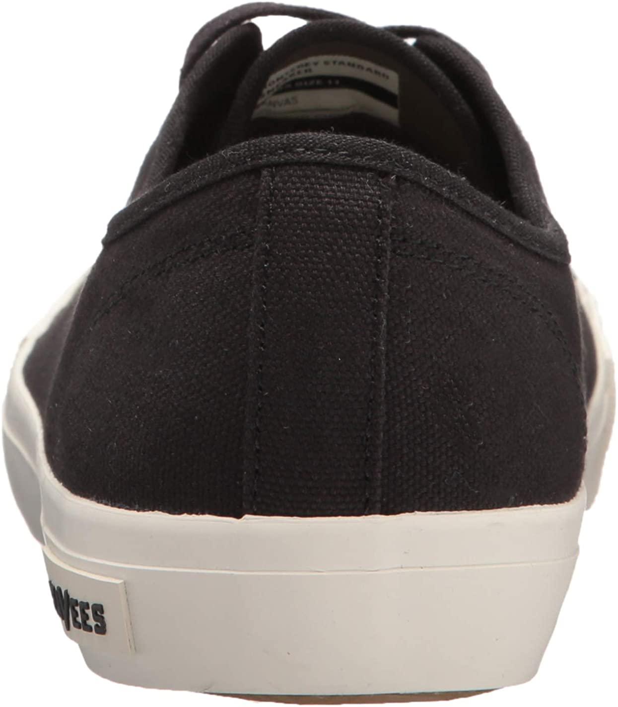 SeaVees Men's Monterey Black Canvas Size 9 Tennis Shoes Casual Sneaker - Sports by Sager