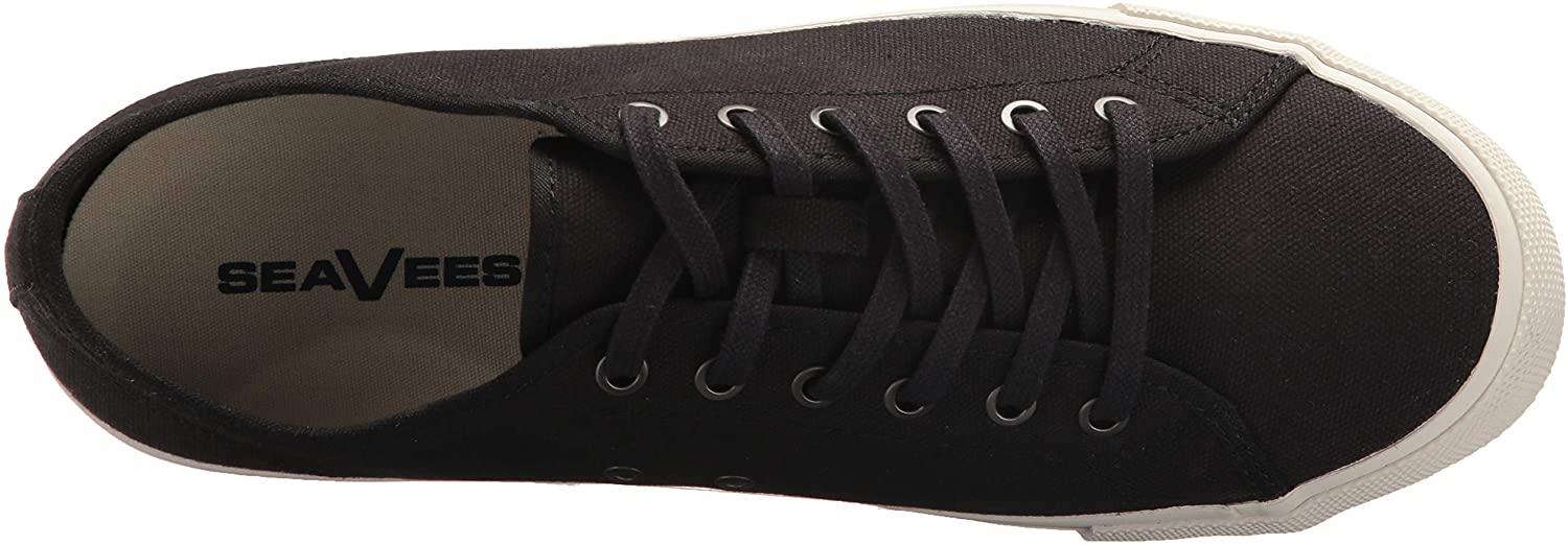 SeaVees Men's Monterey Black Canvas Size 9 Tennis Shoes Casual Sneaker - Sports by Sager