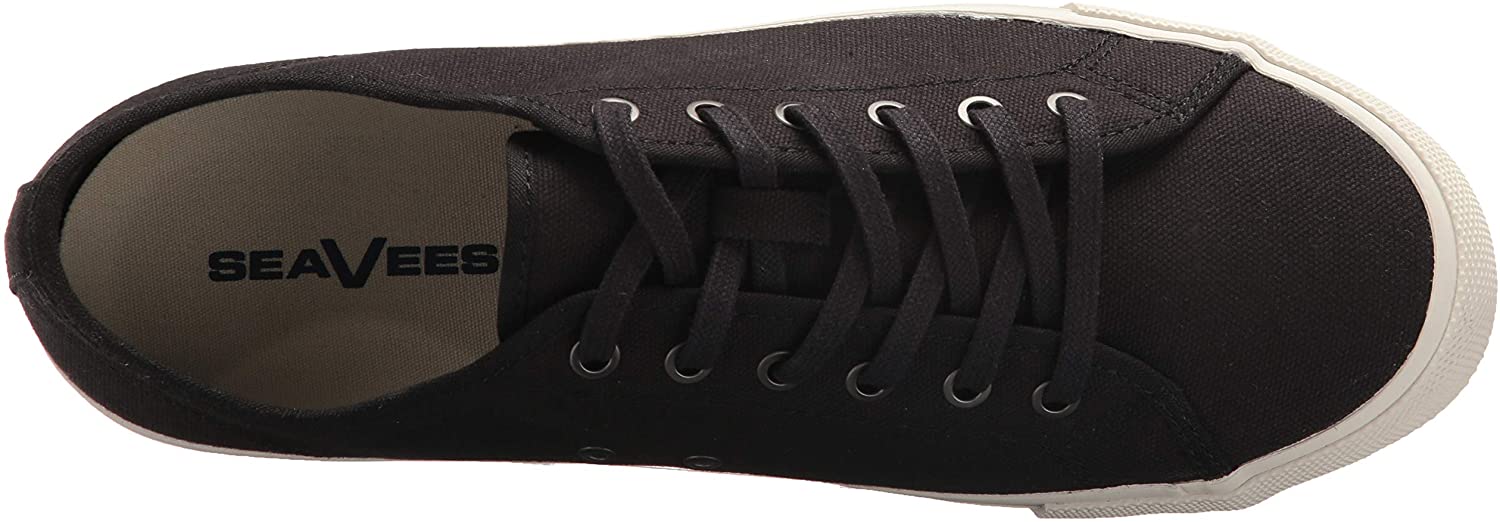 SeaVees Men's Monterey Black Canvas Size 9 Tennis Shoes Casual Sneaker