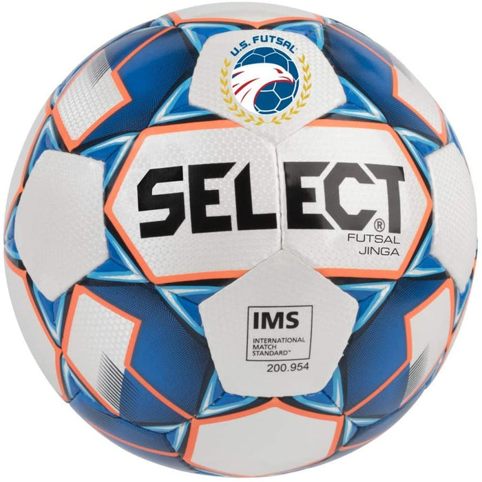 Select Bundle of 5 Futsal Jinga White/Blue/Orange Senior Soccer Ball
