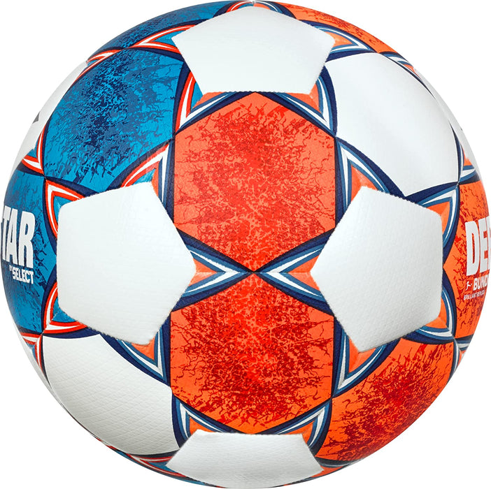 Select Bundle of 10 Derbystar Bundesliga Brillant APS V21 Orange/Blue Size 5