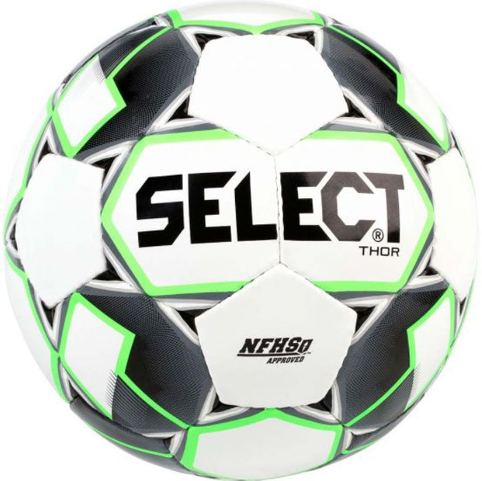 Select Bundle of 5 Thor White/Black/Green Size 5 NFHS/NCAA and IMS Soccer Ball
