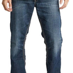 Silver Jean Co Mens Gordie 32/32 Dark Indigo Loose Fit Straight Leg Jean