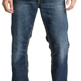 Silver Jean Co Mens Gordie 32/32 Dark Indigo Loose Fit Straight Leg Jean