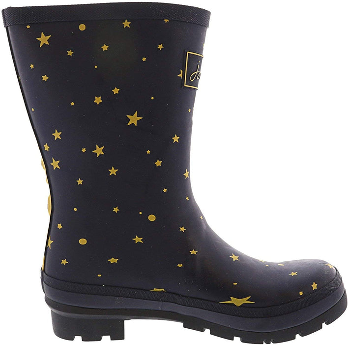 Joules Women's Molly Welly Star Gazing Size 7 Mid Height Rain Boot