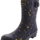 Joules Women's Molly Welly Star Gazing Size 6 Mid Height Rain Boot