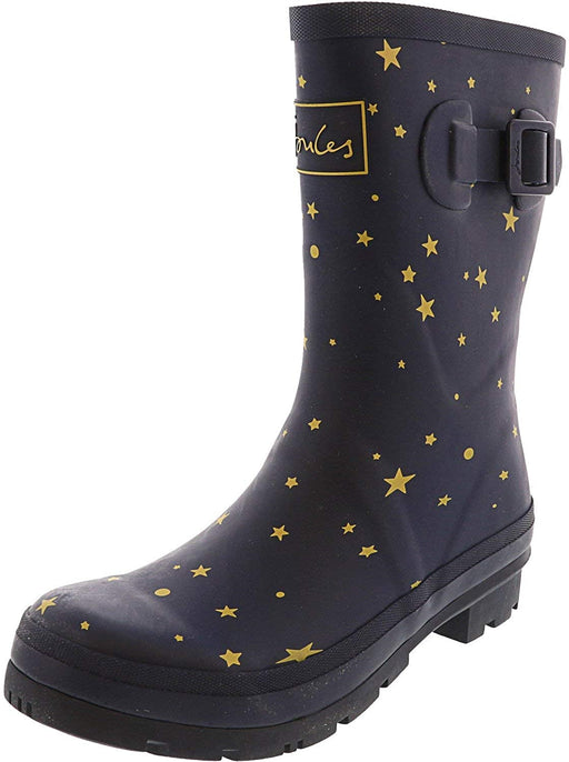 Joules Women's Molly Welly Star Gazing Size 7 Mid Height Rain Boot