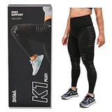 Stoko Women's K1 Flux Knee Brace | Medical-Grade Knee Brace in a Baselayer (Black, Large)