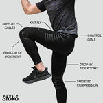 Stoko Men's K1 Summit Knee Brace | Medical-Grade Knee Brace in a Baselayer (Black, Large)