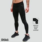 Stoko Men's K1 Summit Knee Brace | Medical-Grade Knee Brace in a Baselayer (Black, Large)