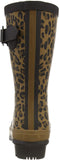 Joules Women's Molly Welly Tan Leopard Size 6 Mid Height Rain Boot