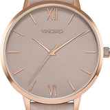 Vincero Women's Eros Limited Edition Rose/Taupe Japanese Quartz Wrist Watch