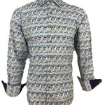 Luchiano Visconti Large Multi-Colored Squares Design Long Sleeve Shirt