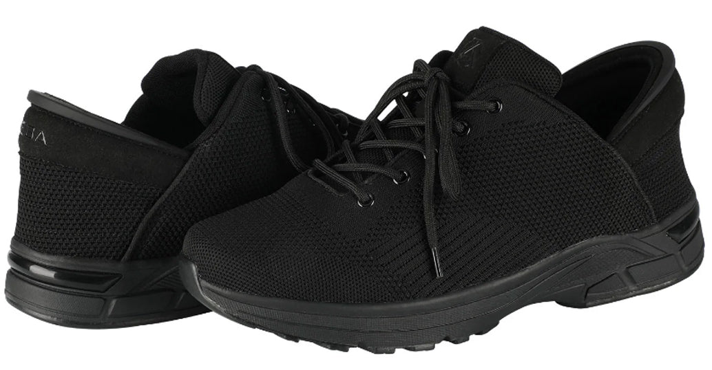 Zeba Men's Jet Black Size 9.5 X-Wide Hands Free Slip-On Walking Shoes